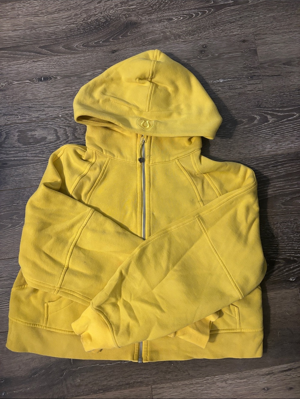 Lululemon Yellow Hooded Zip Jacket